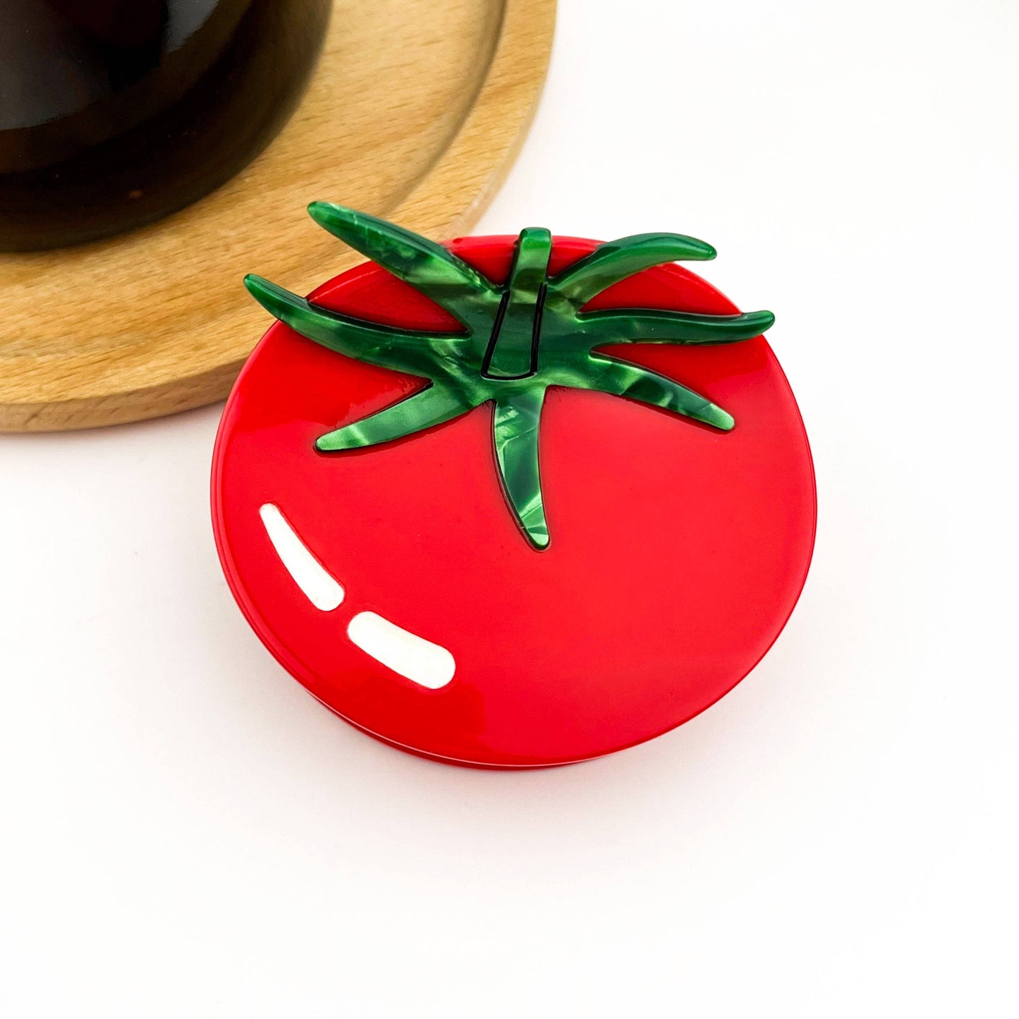 Red Tomato Hair Claw Clip, Acetate  Vegetable Hair Clip