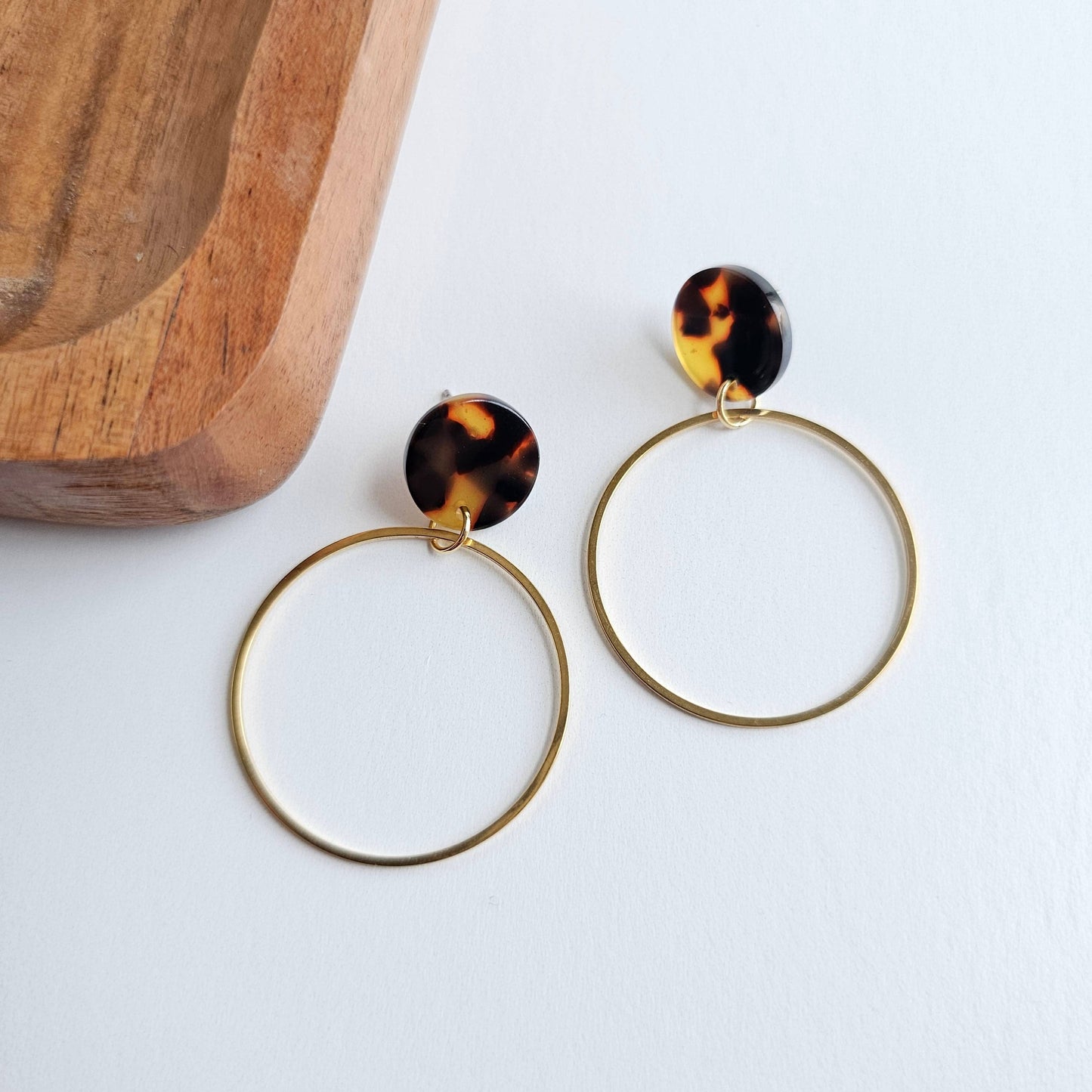 Amelia Earrings - Tortoise