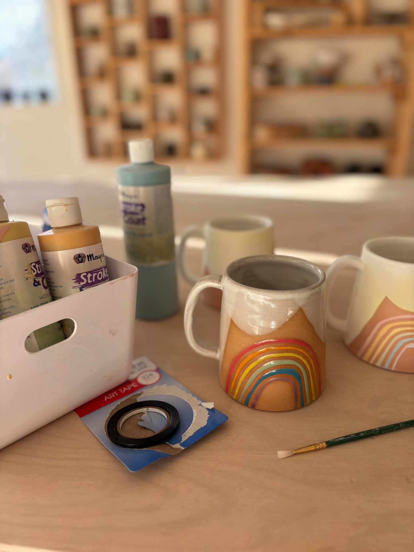 Rainbow Mug Handmade Ceramic