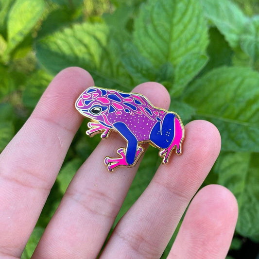 Bisexual Pride Frog Enamel Pin
