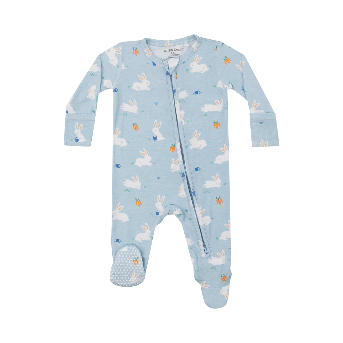 2-Way Bamboo Zipper Footie Pajamas