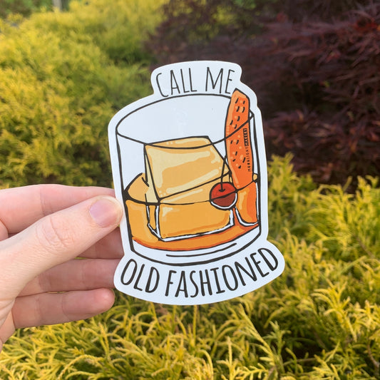 Call Me Old Fashioned Die Cut Sticker