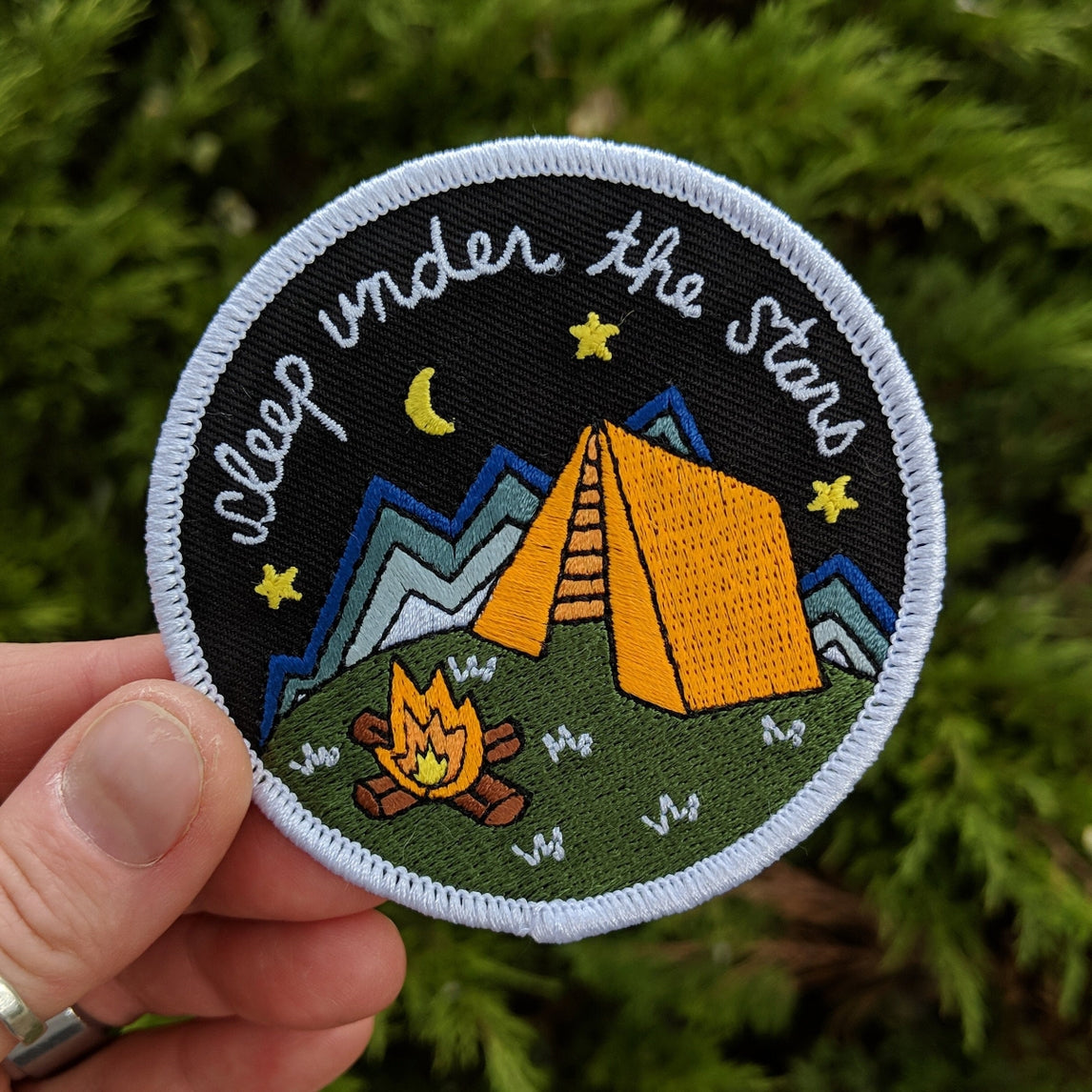 Sleep Under The Stars Circle Iron-on Patch