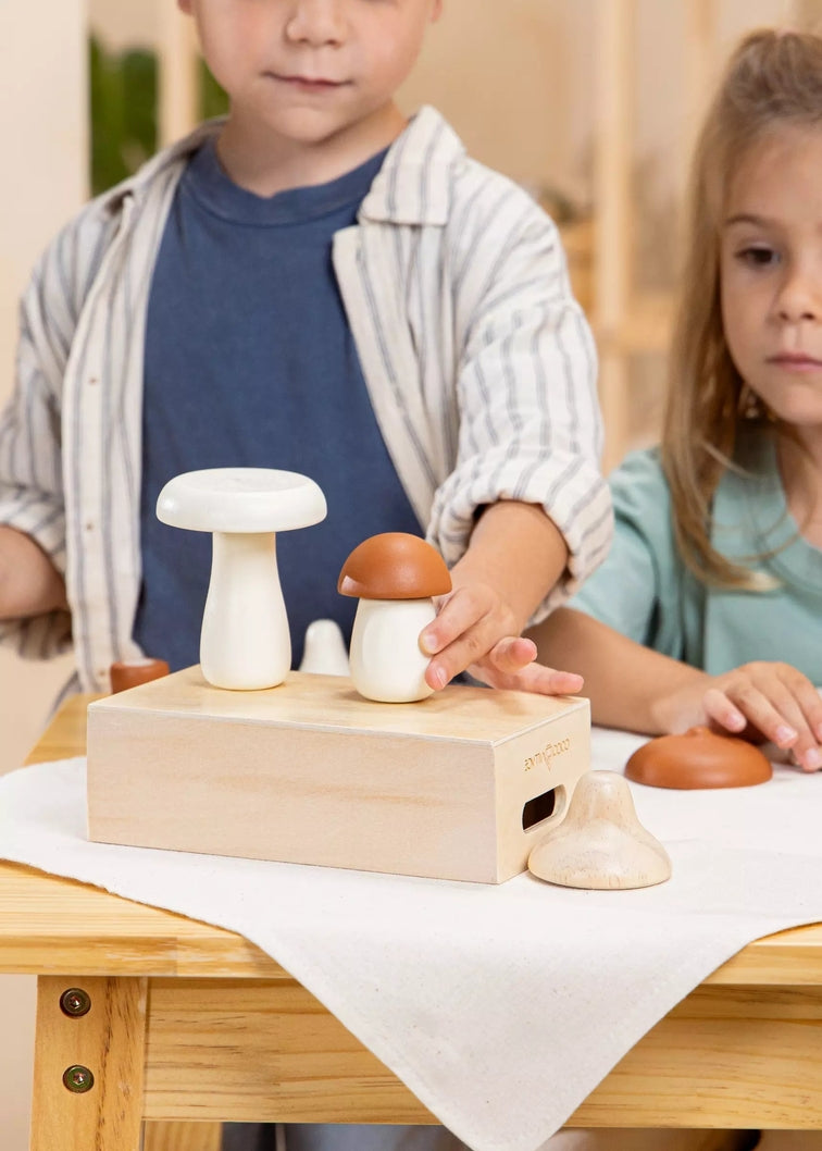 Wooden Mushrooms Playset