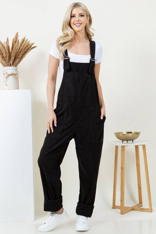 Black Corduroy Overall