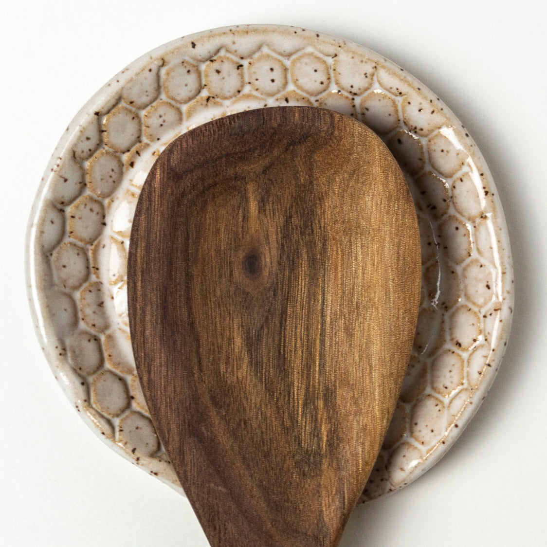 Honey Bee Pattern Ceramic Spoon Rest