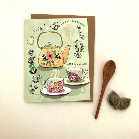 Green Tea Birthday Card