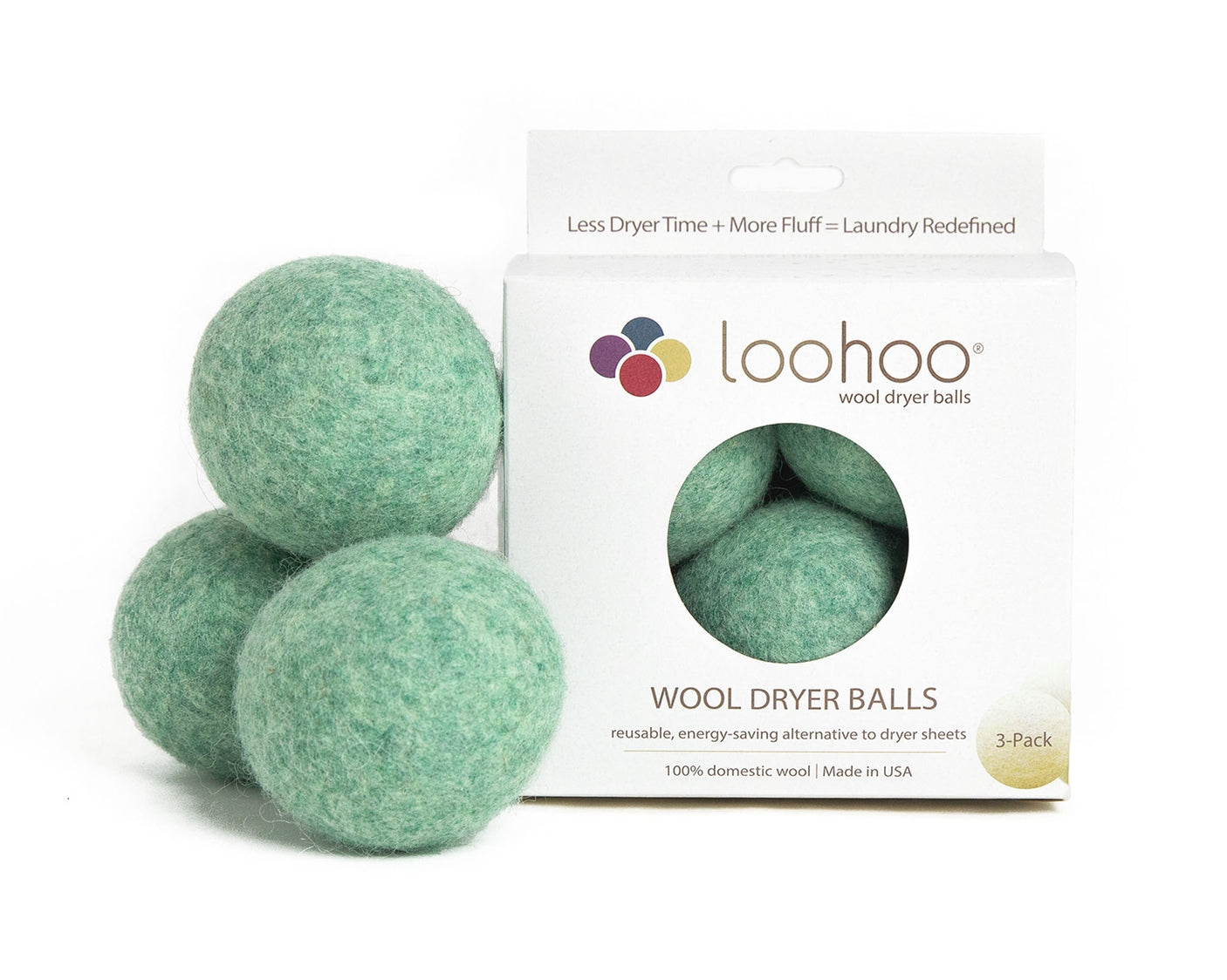 LooHoo Wool Dryer Balls 3-Pack