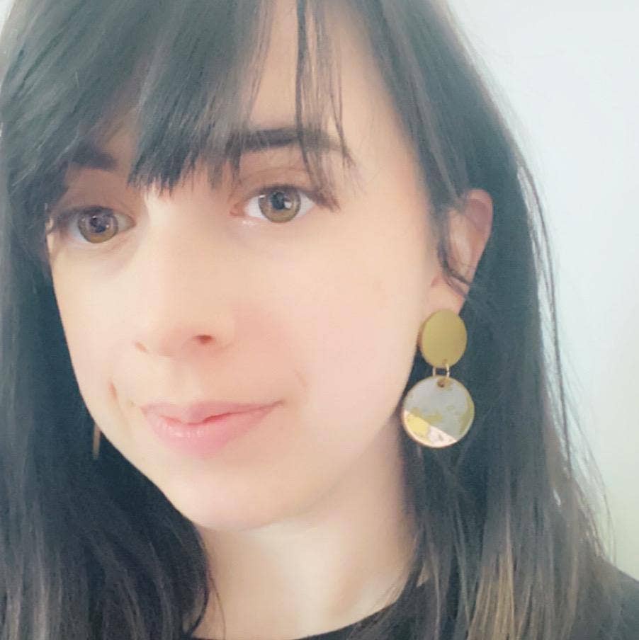 GILA- Avocado and Gold Earrings