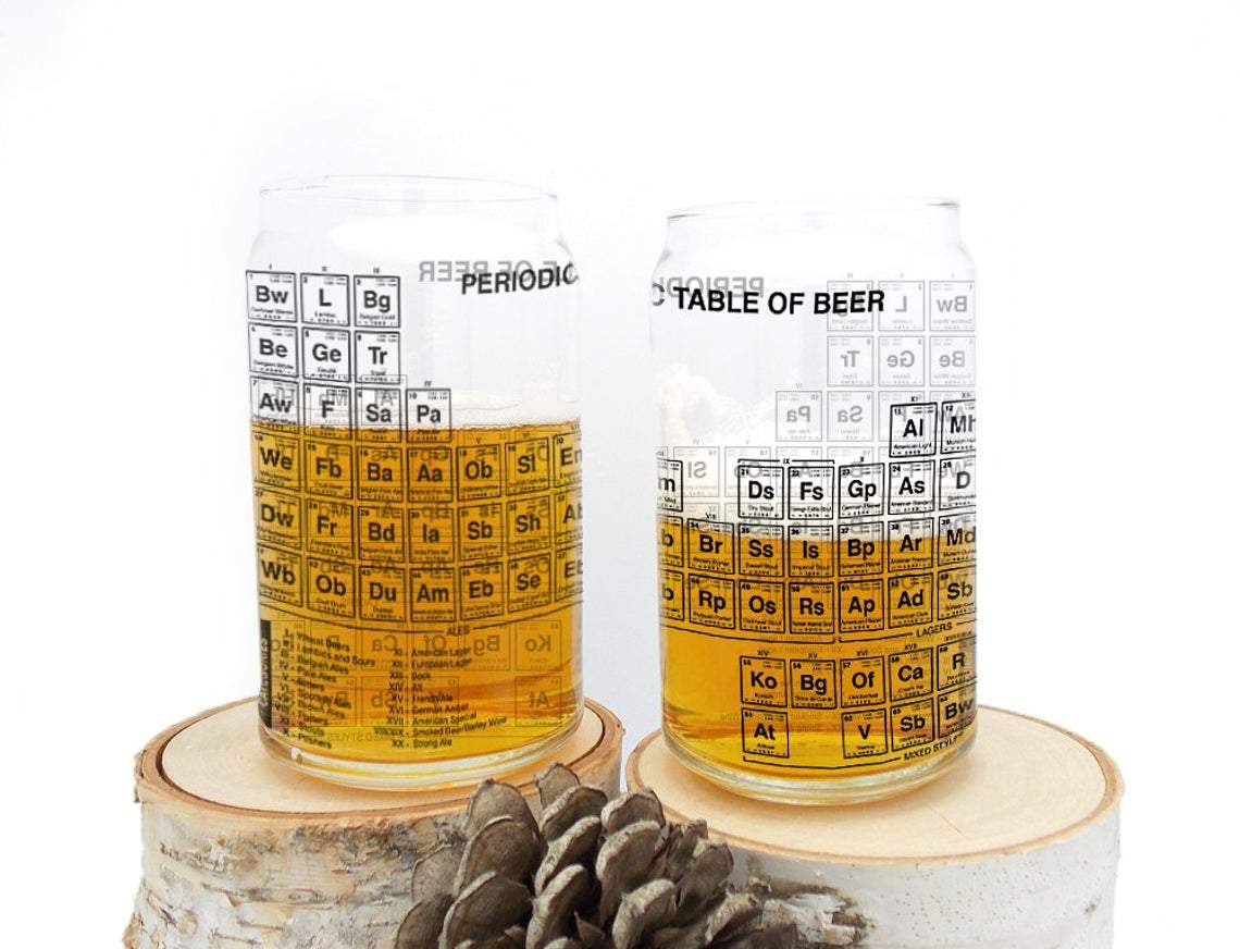 Periodic Table of Beer Can Glasses