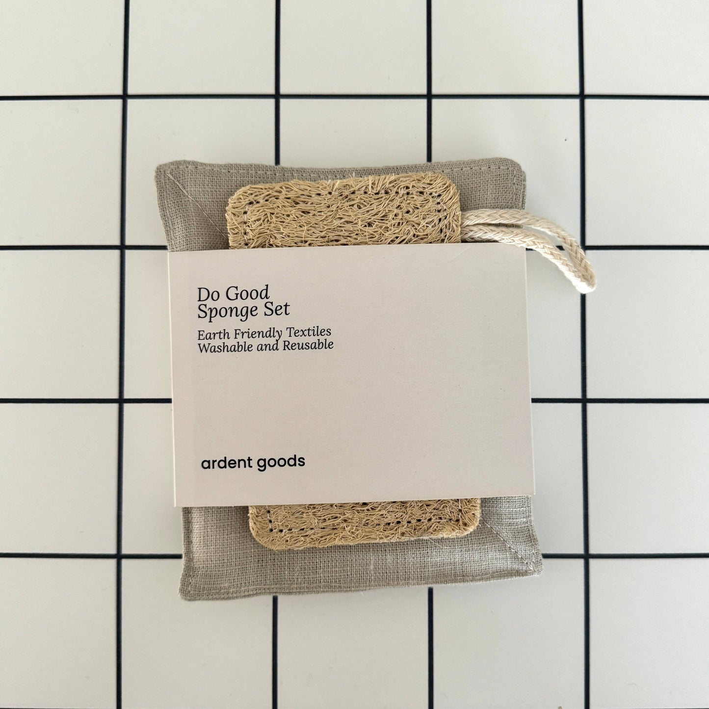 Linen Reusable Kitchen Sponge Eco