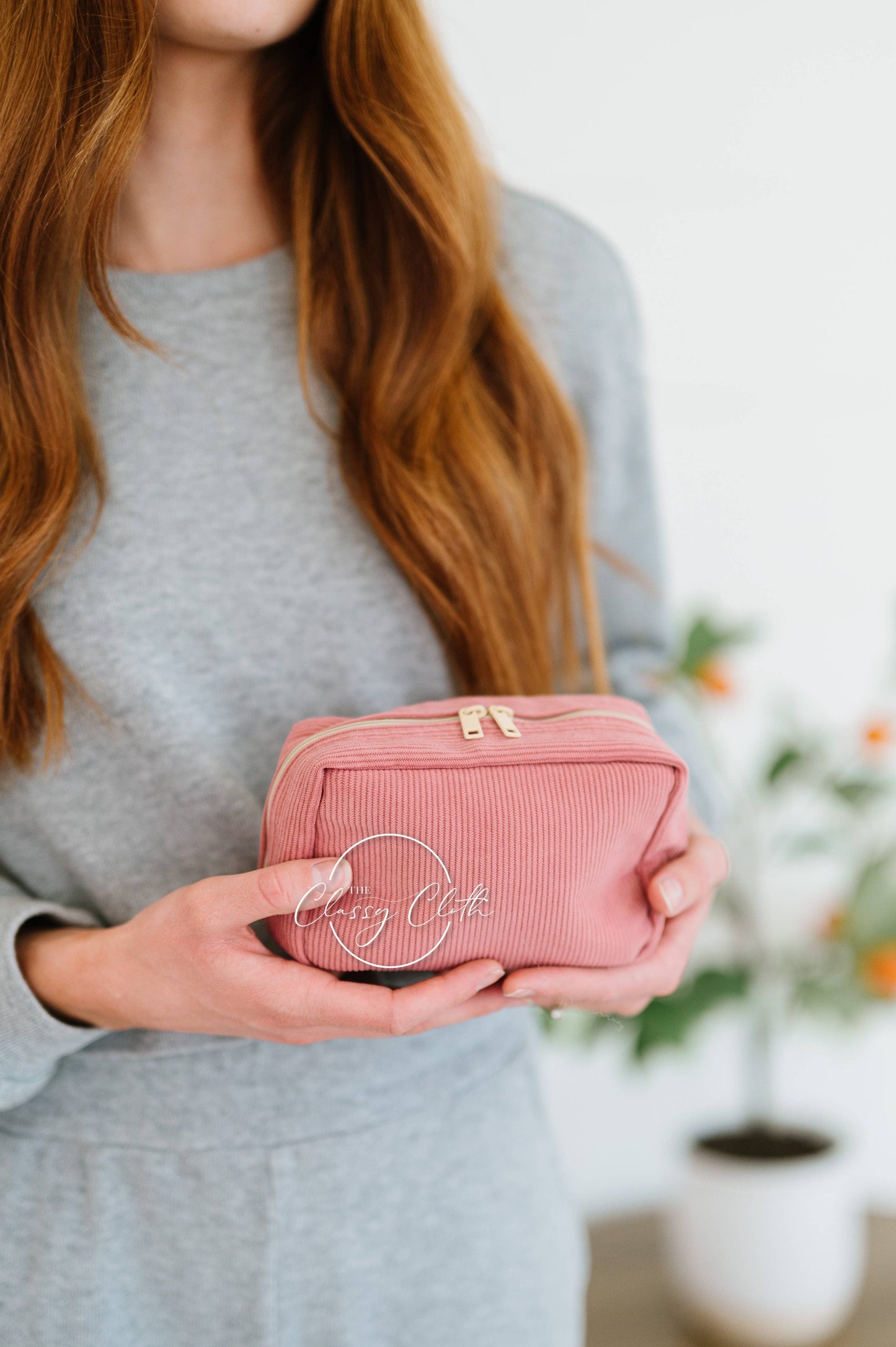 Corduroy Makeup Bag