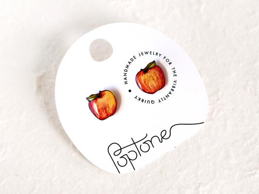 Apple Stud Earrings / Teacher Appreciation Gift