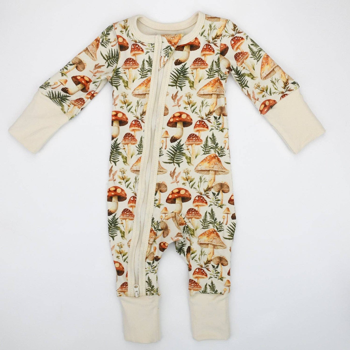 Organic Cotton Baby Pajamas 2-Way Zip Front Zipper Sleeper, Anise