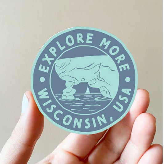 Explore More Wisconsin Souvenir Sticker