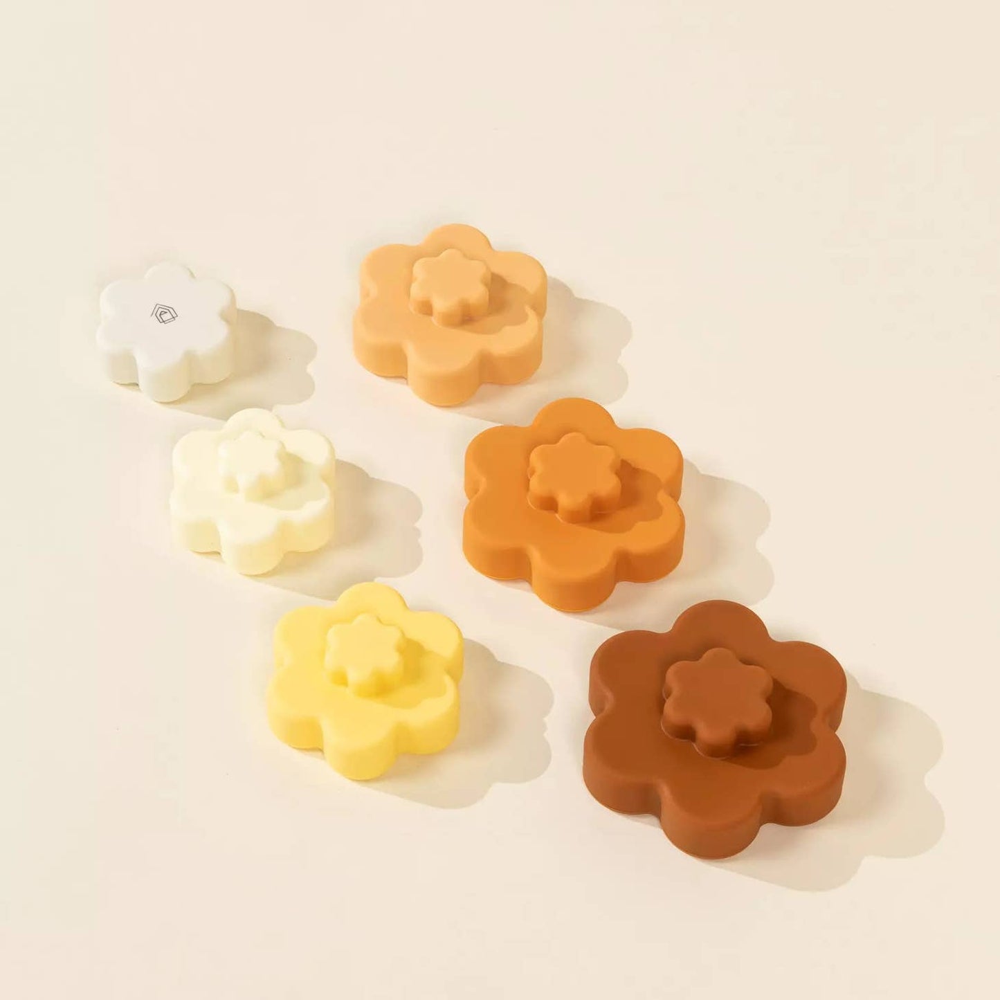 Set of 6 Silicone Stackable Flowers