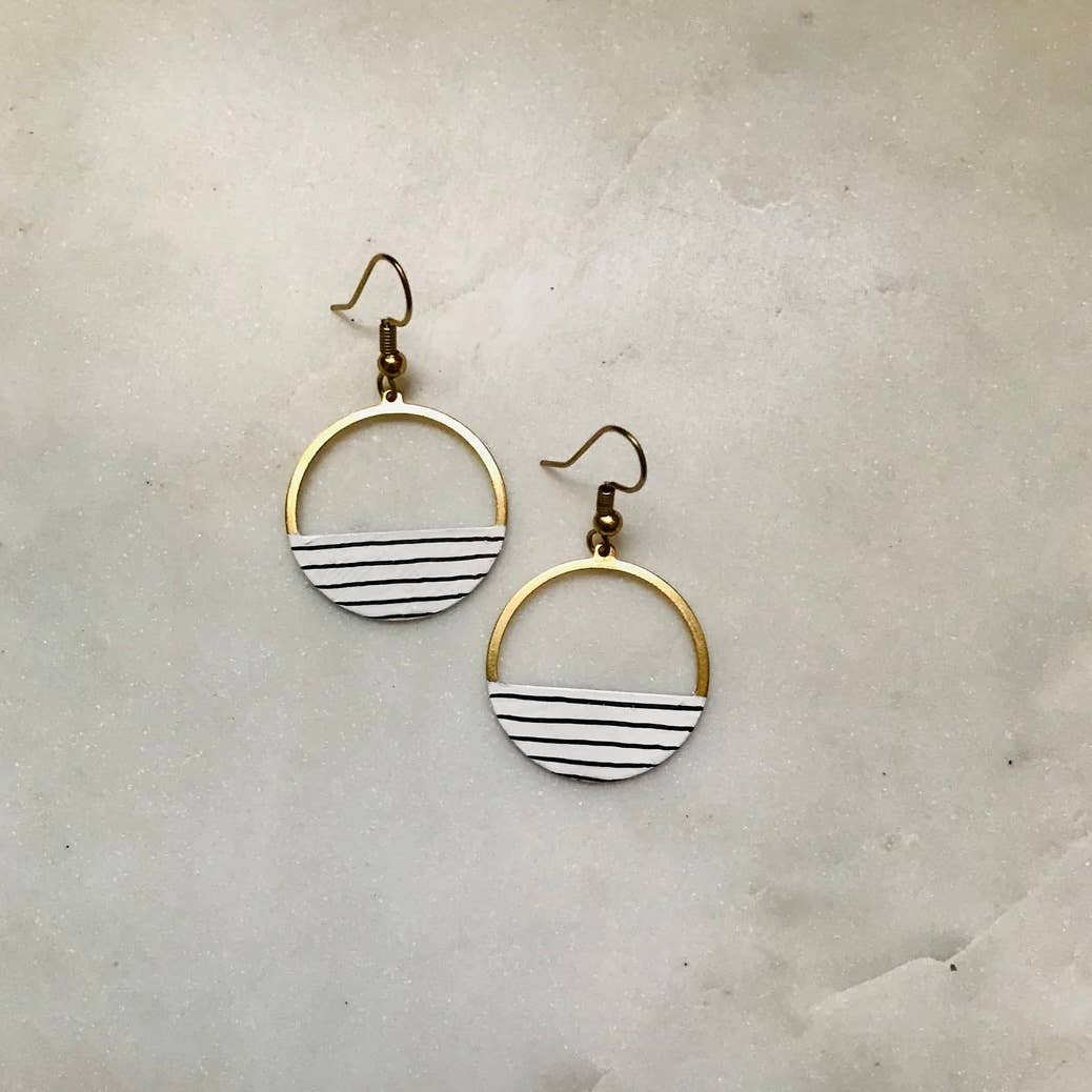 Crescent Hoop Earrings-Assorted Styles
