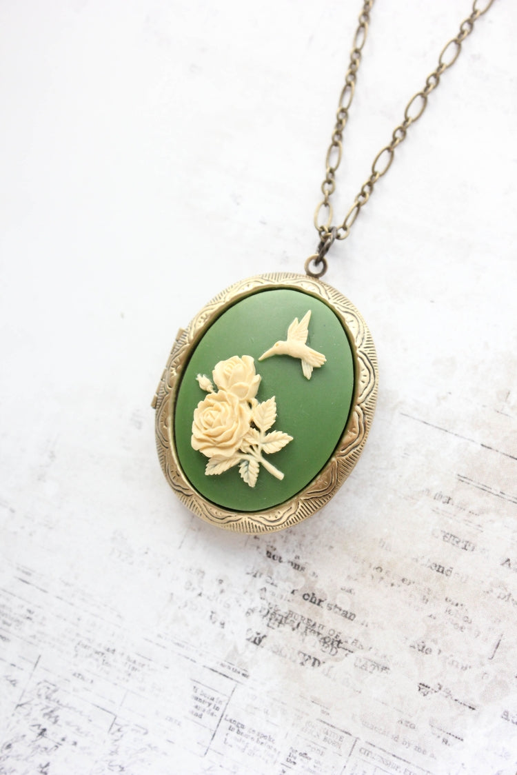 Hummingbird Locket Necklace