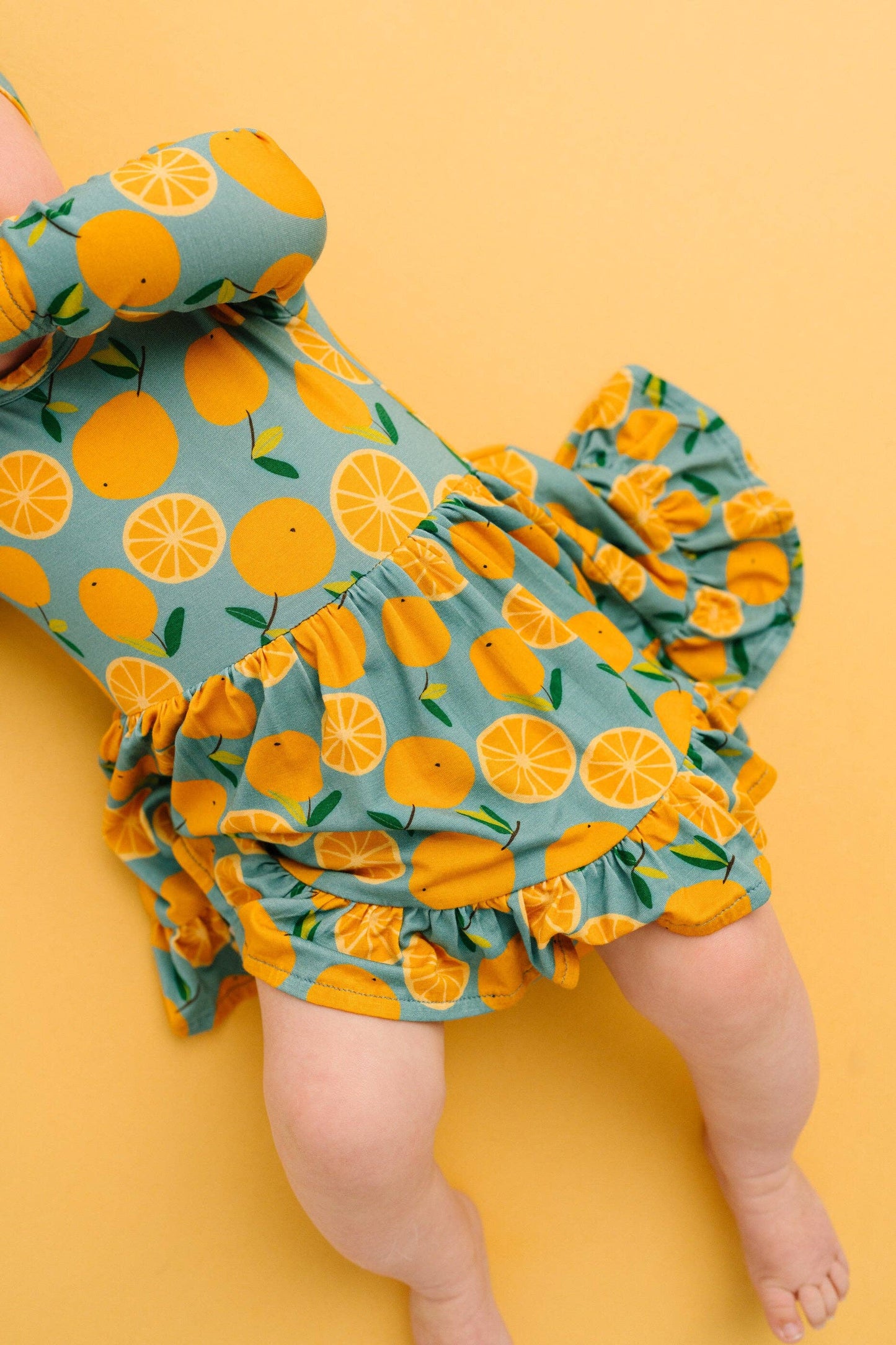 Orange Breeze Bodysuit Bamboo Dress