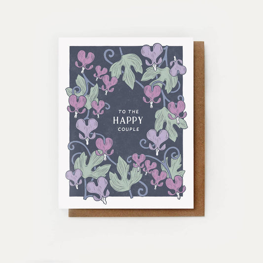 To the Happy Couple Bleeding Heart Wedding Engagement Card