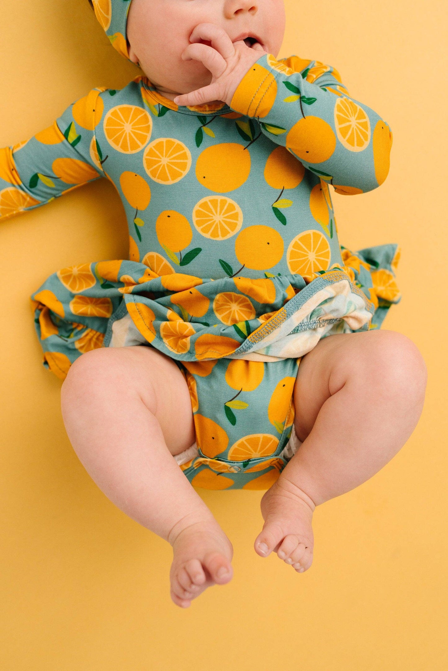 Orange Breeze Bodysuit Bamboo Dress