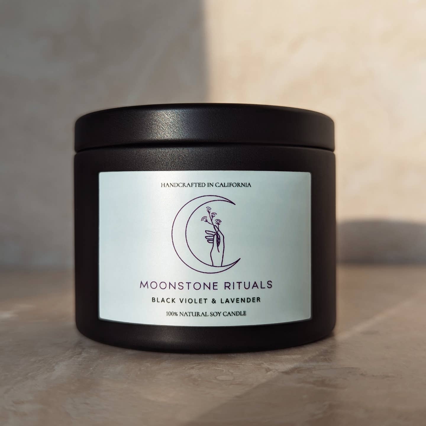 Black Violet & Lavender Candle by Moonstone Rituals