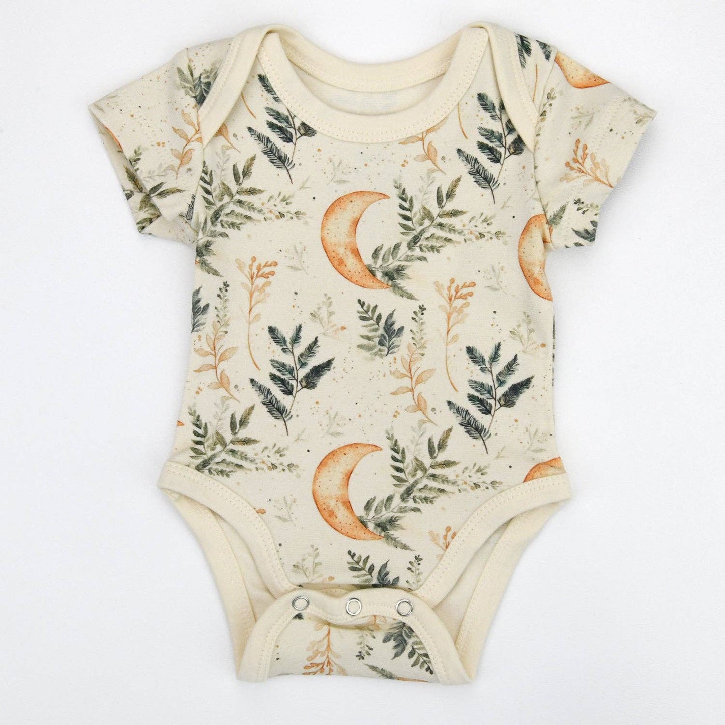 Organic Cotton Short Sleeve Baby Bodysuit, Lynx