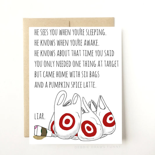 Funny Target Holiday Card