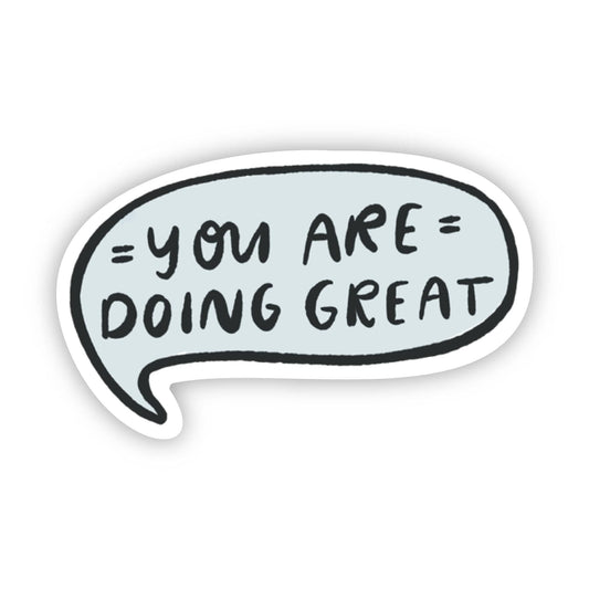"You Are Doing Great" Affirmation Text Sticker