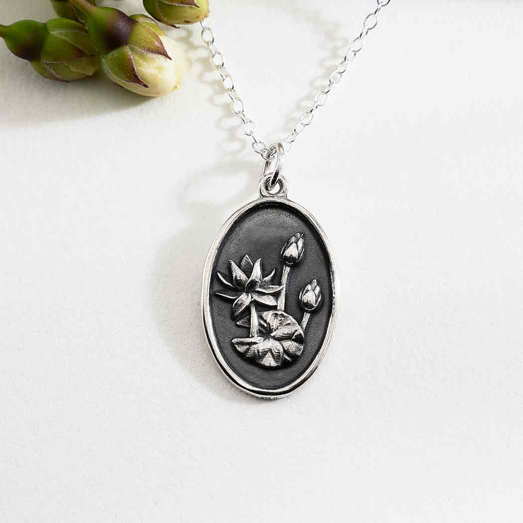 Sterling Silver Birthflower Necklaces