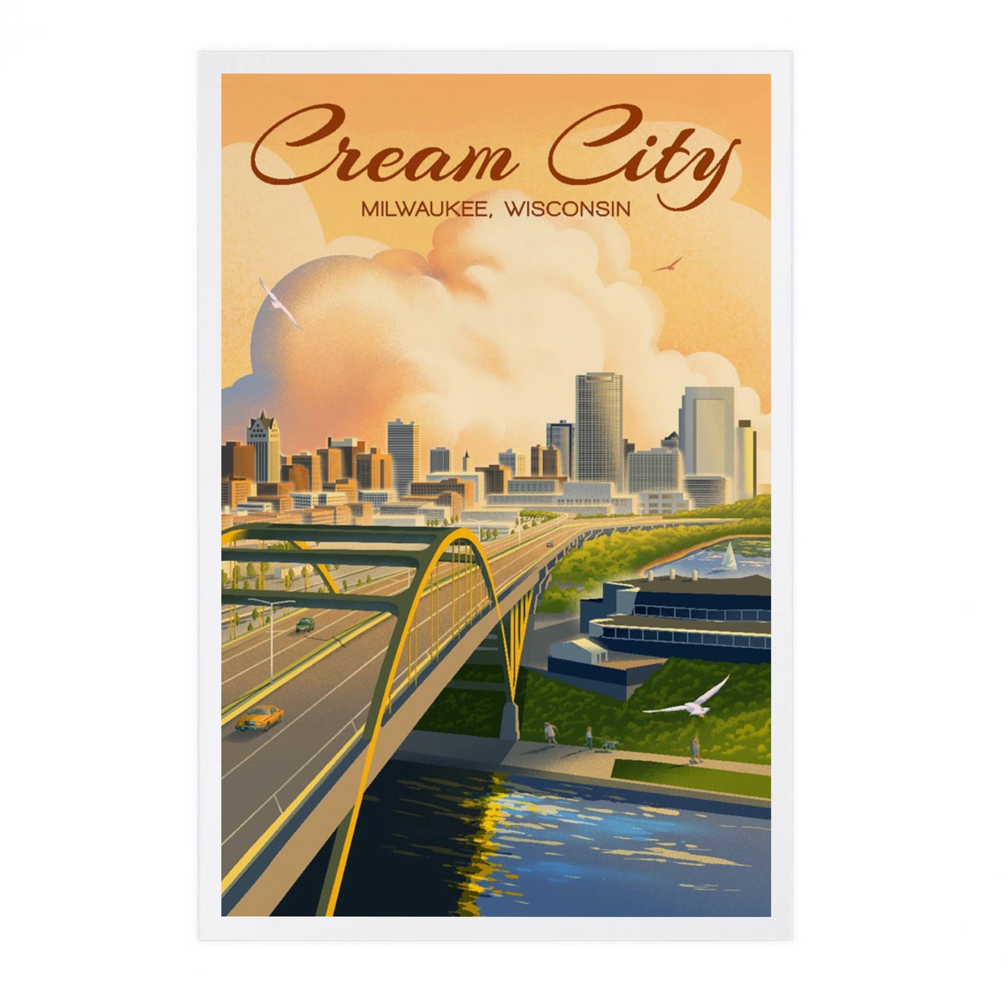 Premium Postcard Milwaukee, Wisconsin Cream City Lithograph