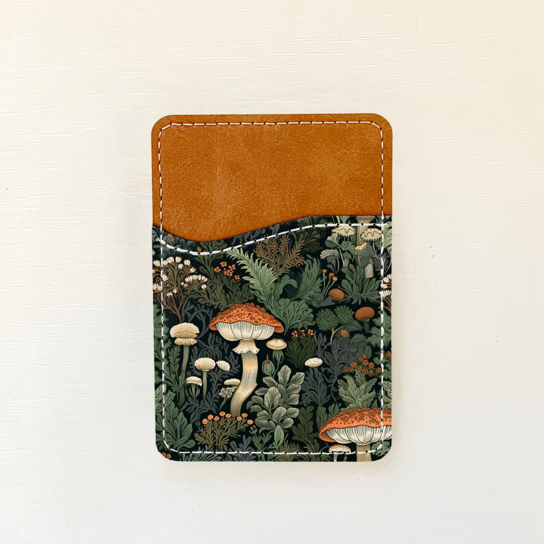Mushroom Fields Leather Card Wallet