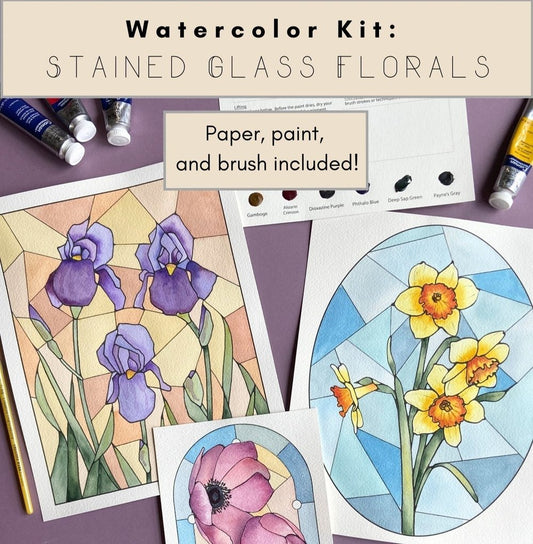 Watercolor Kit - Stained Glass Florals