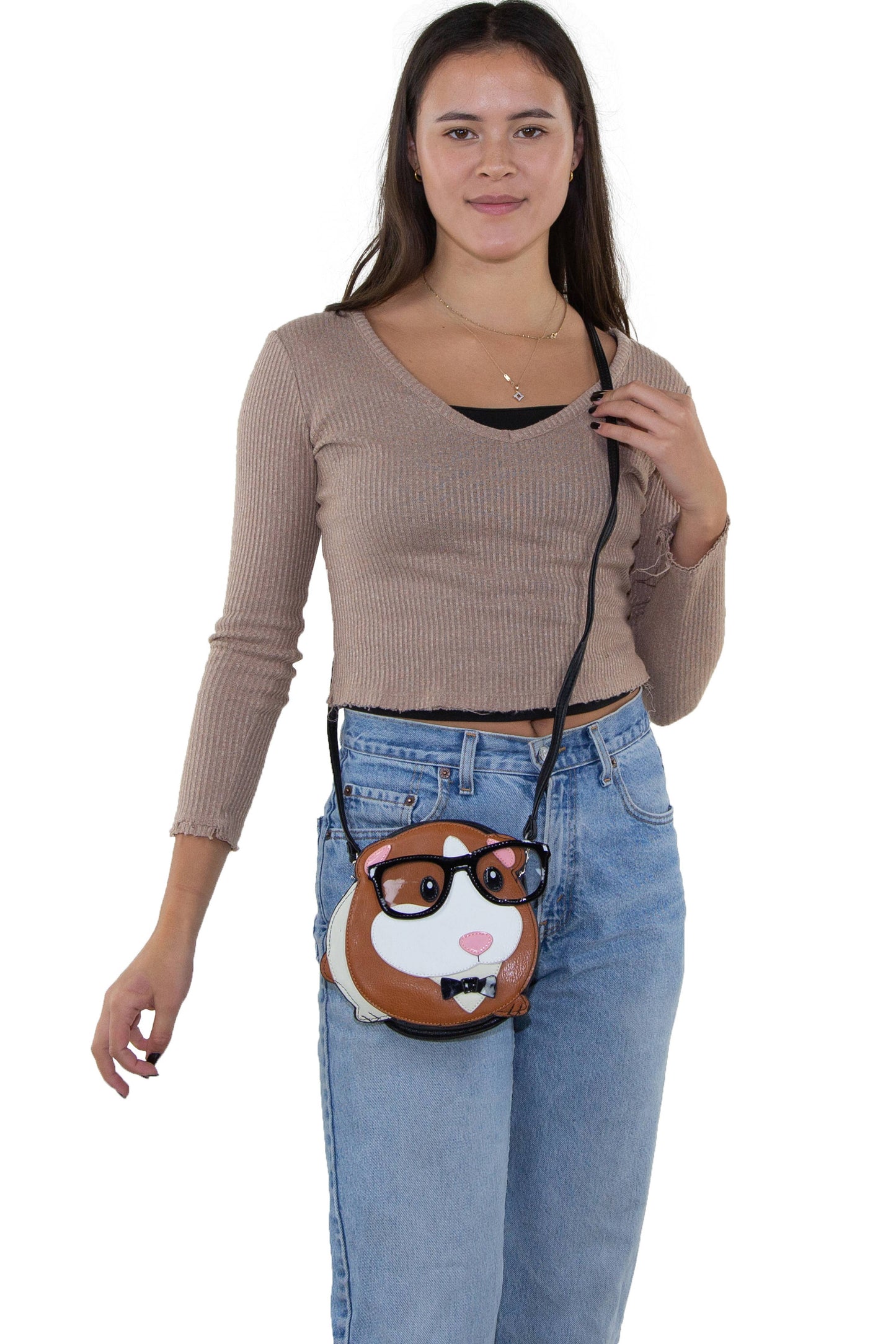 Nerdy Guinea Pig Crossbody Bag