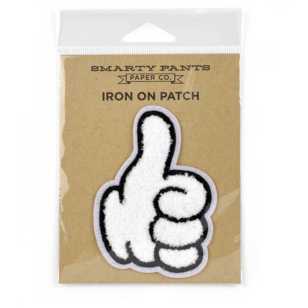 Thumbs Up Fuzzy Iron-on Patch