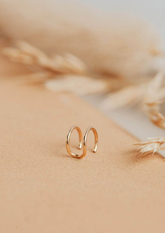 Double Ear or Nose Cuff Silver or Gold