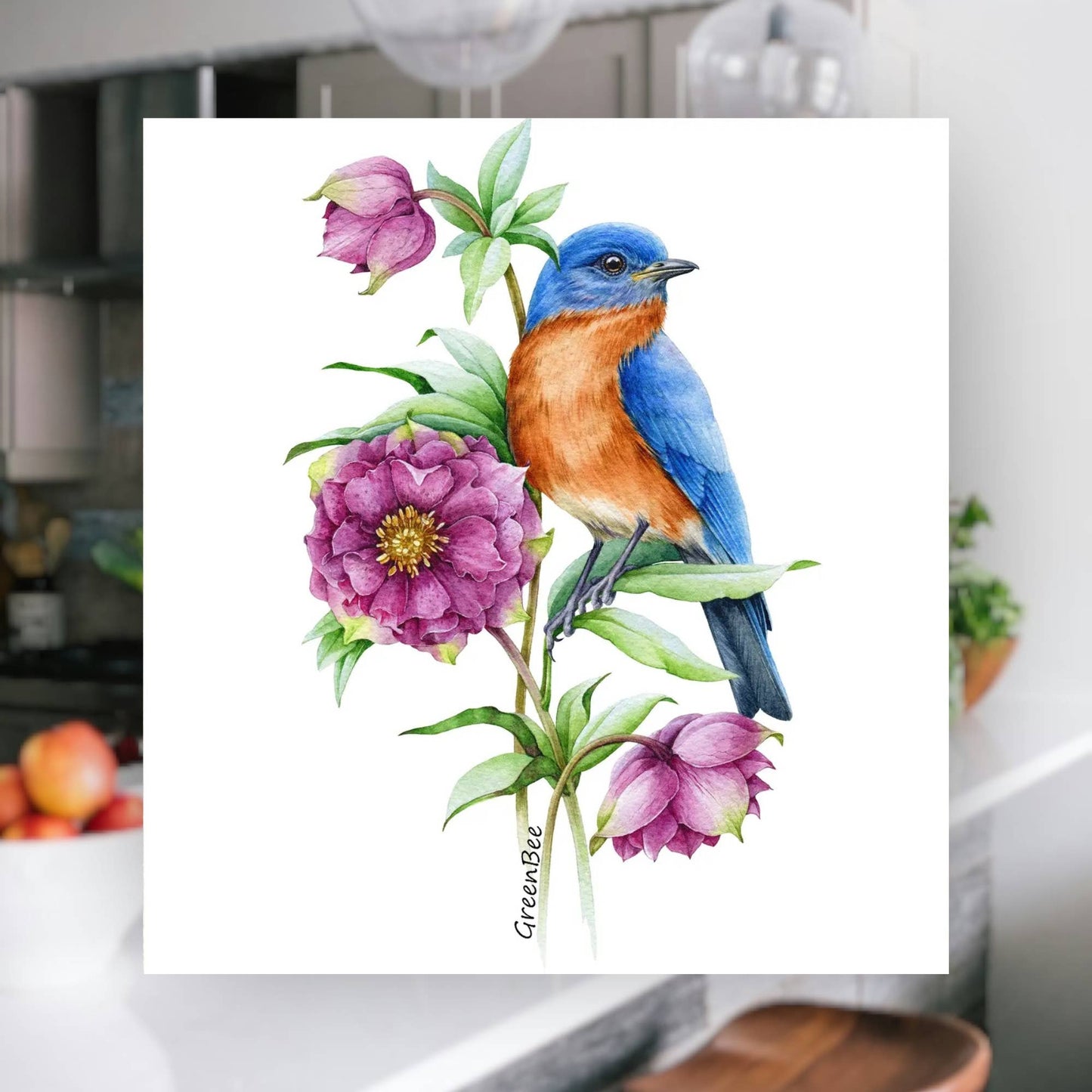 Blue Bird Swedish Dishcloth
