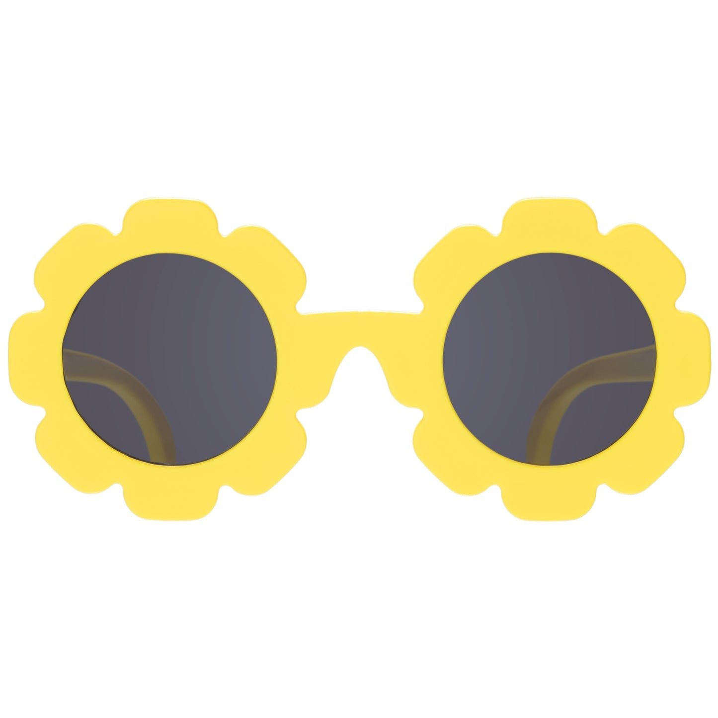 Neon Yellow Classic Flower Kids Sunglasses