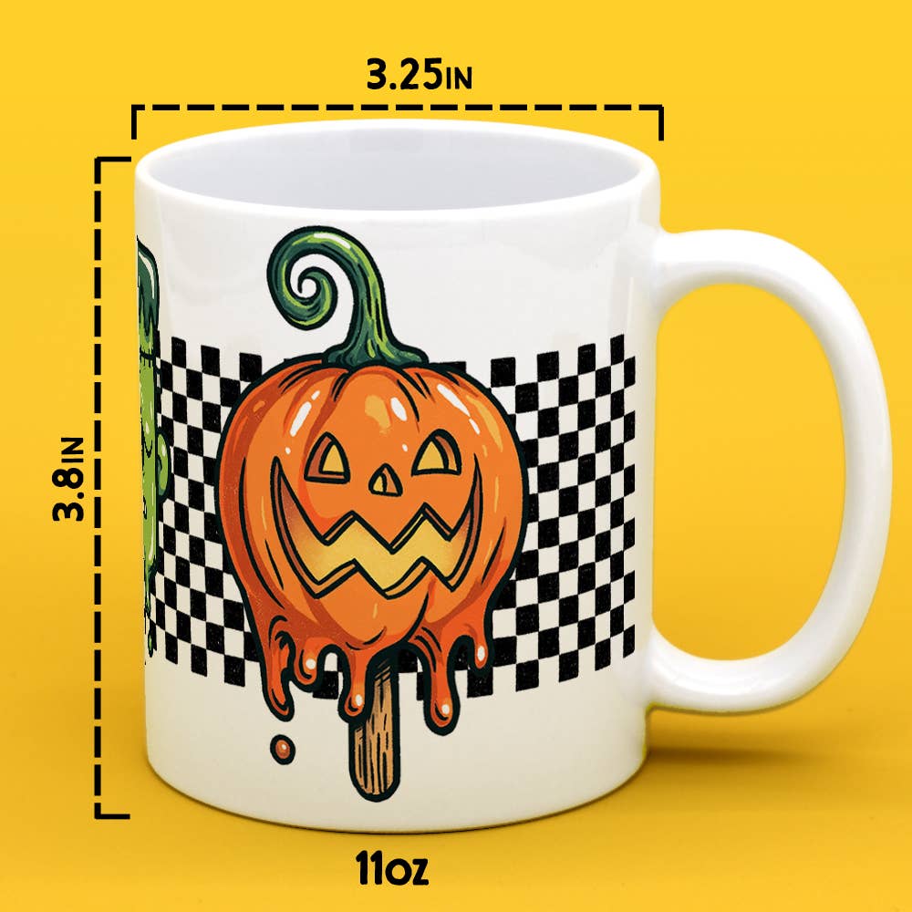 Halloween Popsicles Ceramic Mug, Summerween Spooky Gifts
