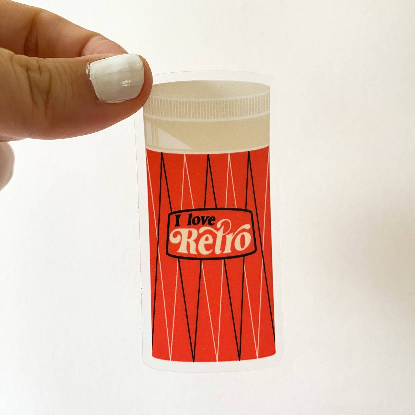 I Love Retro Thermos sticker