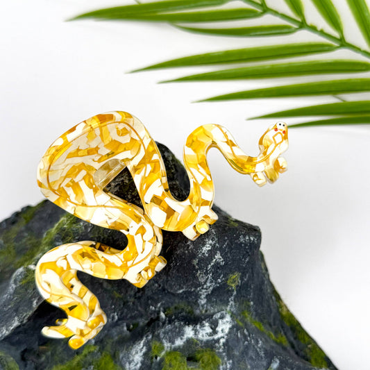 Cool Python Claw Clip, Yellow Snake Hair Clip