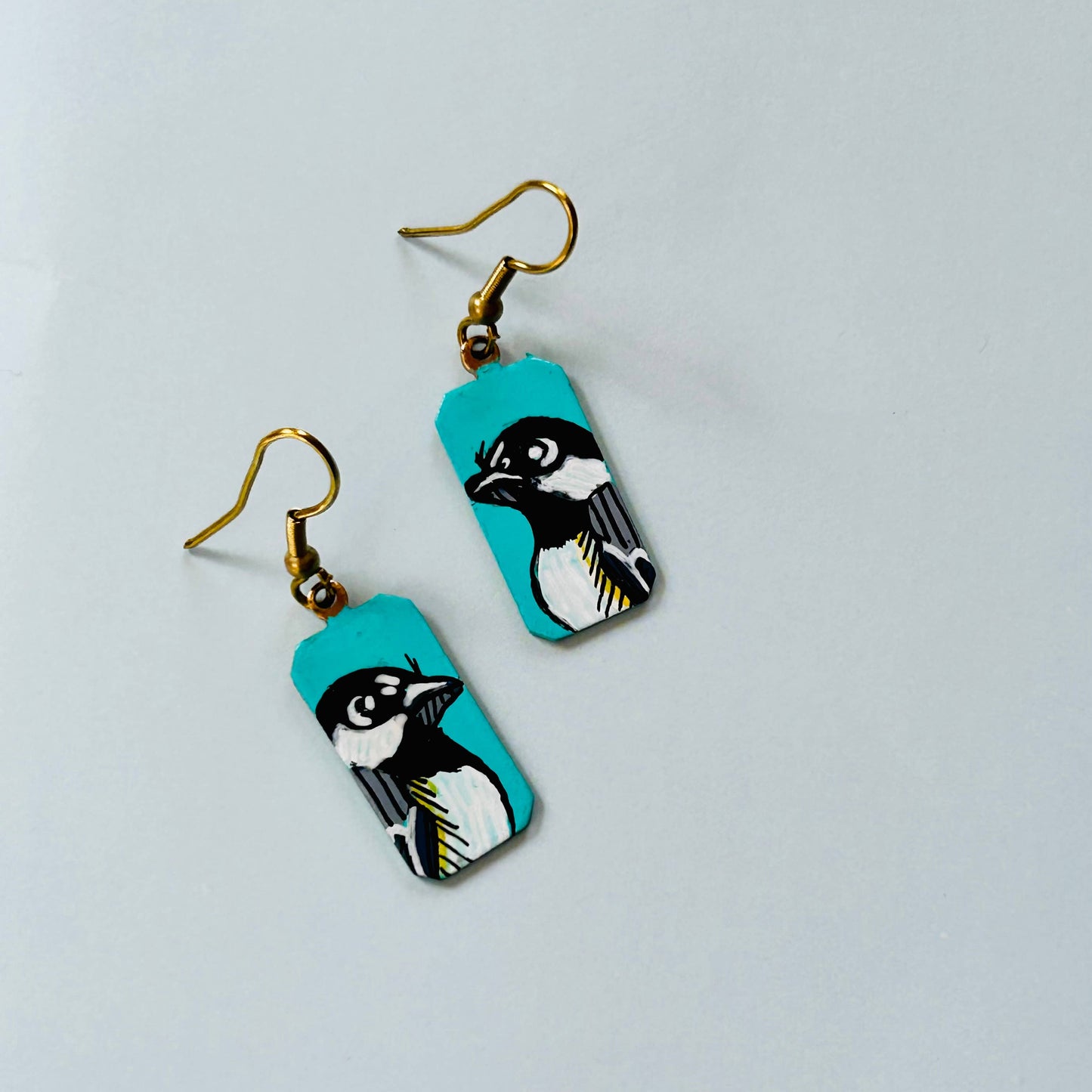 One-of-a-Kind Earrings: Chickadee