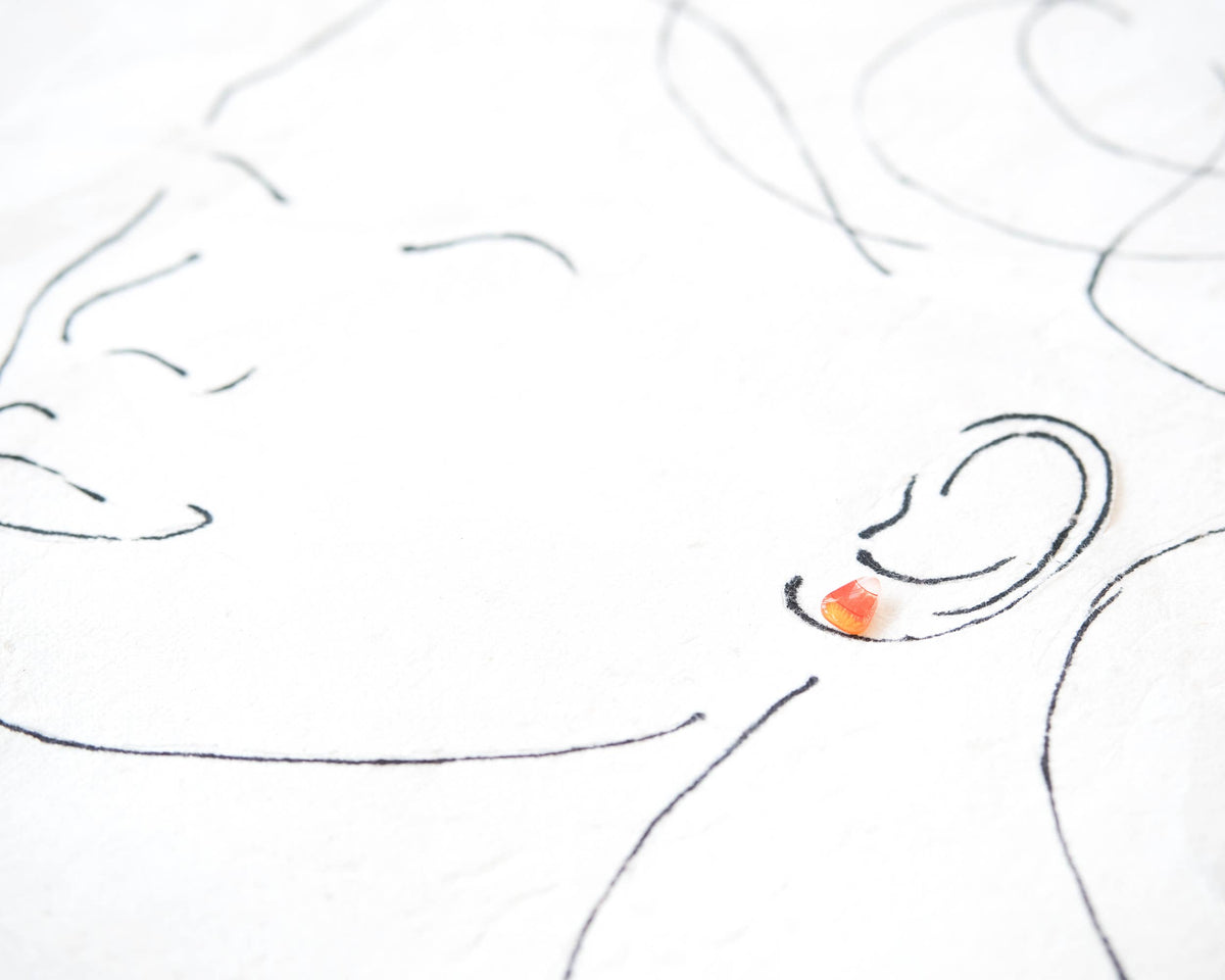 Candy Corn Tiny Halloween Stud Earrings