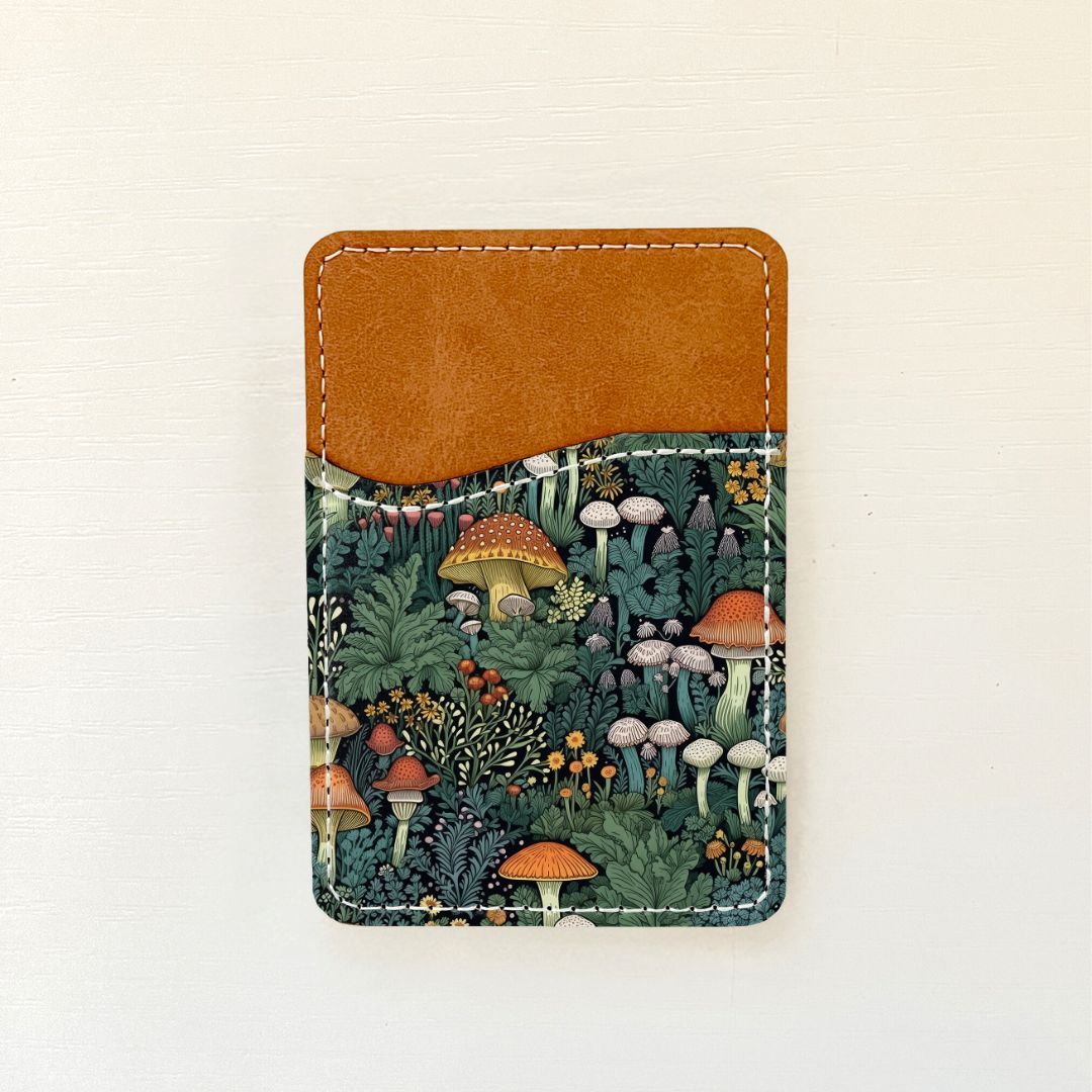 Mushroom Fields Leather Card Wallet