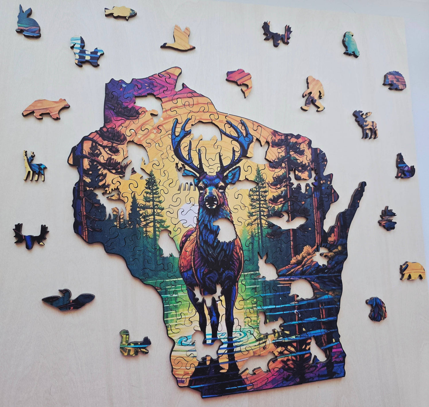 Wisconsin wooden puzzle