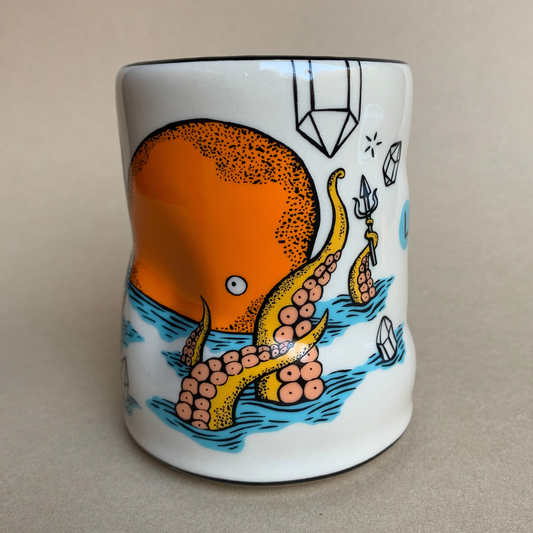 Lucky Kraken Cup - XLarge Ceramic Mug