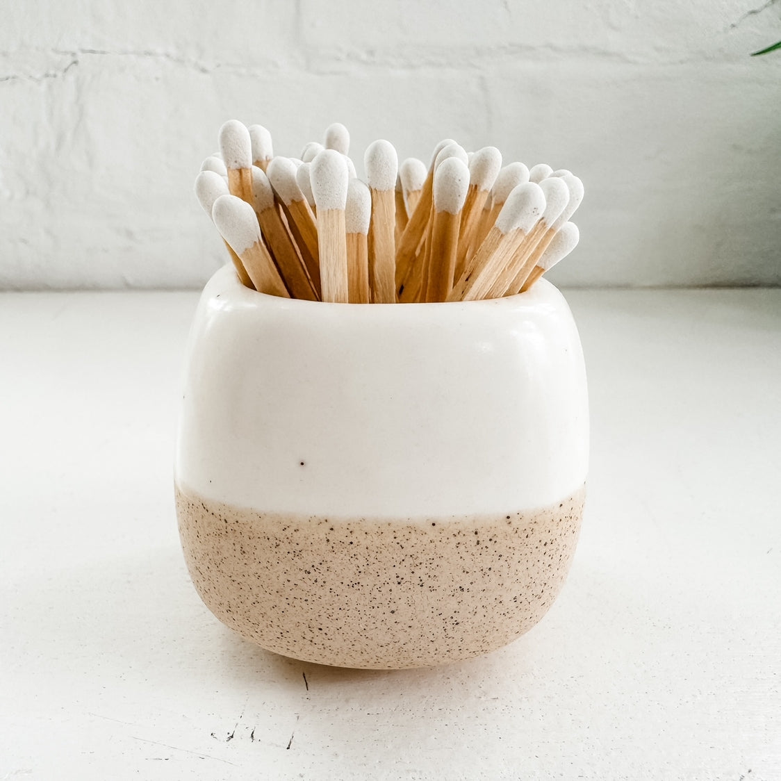 Ceramic Match Holder W/Matches