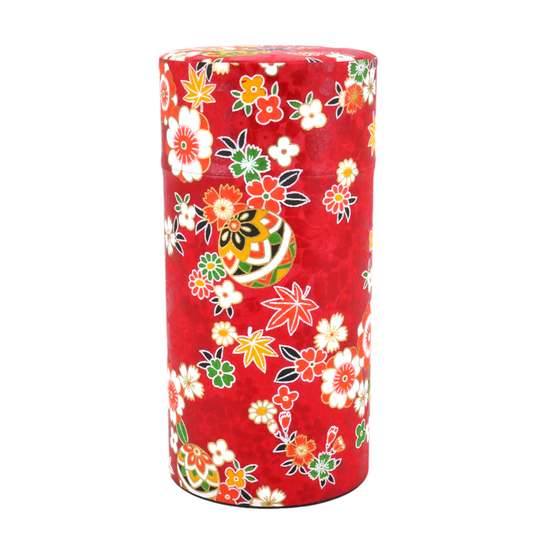 Hanayose Red 7oz Tea Canister