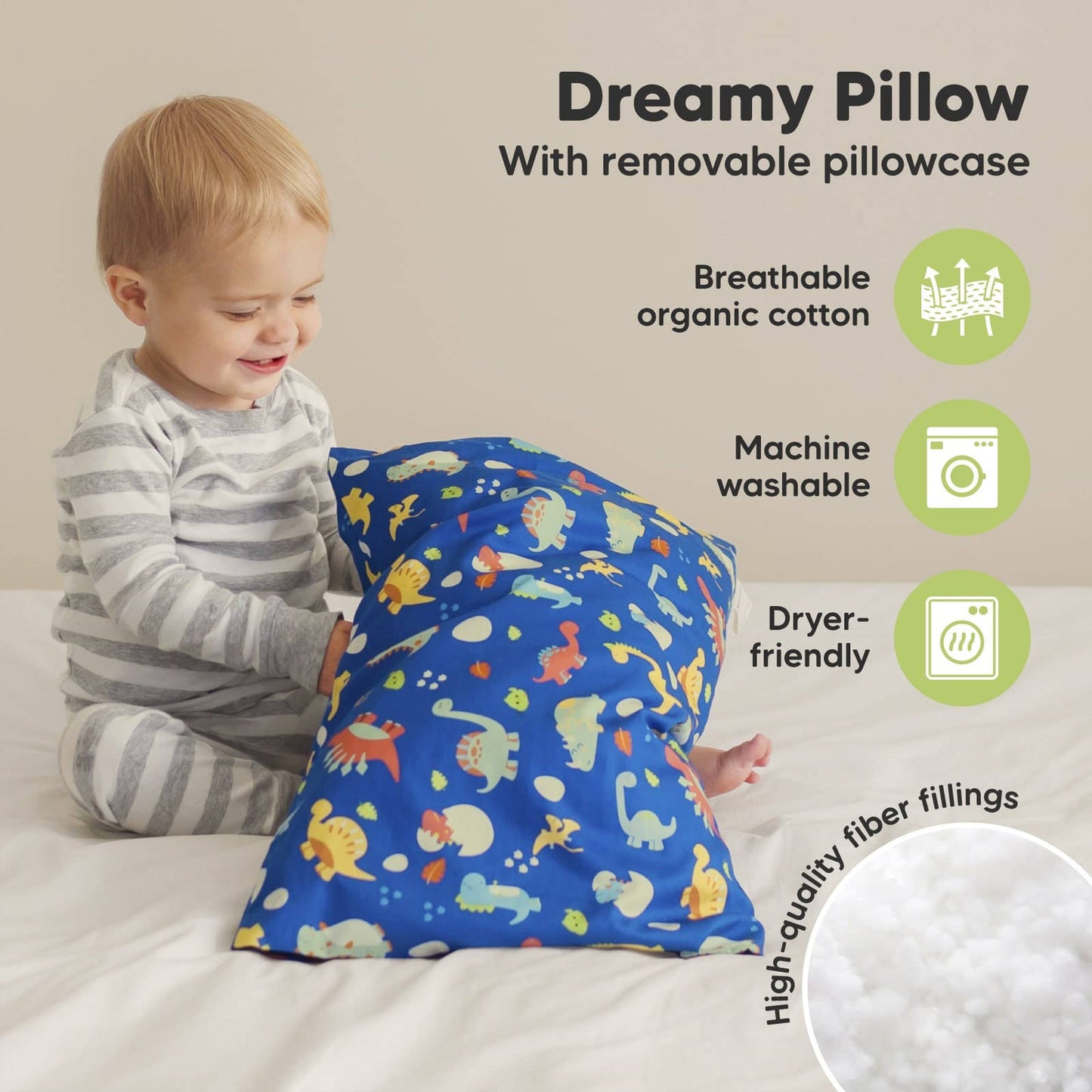 13X18 Toddler Pillow With Pillowcase