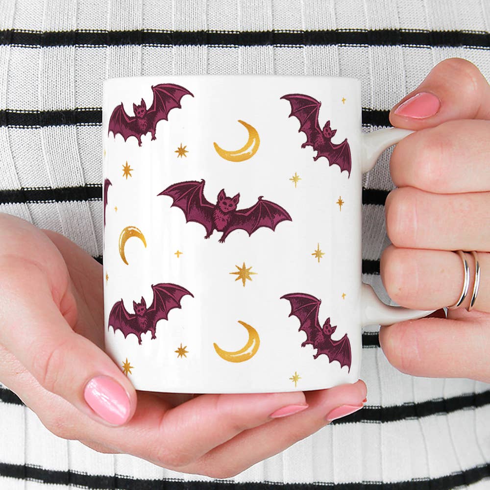 Celestial Bat Ceramic Coffee Mug